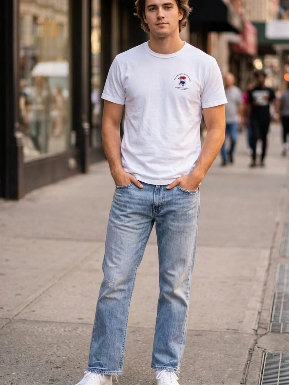 American Eagle Outfitters Mens Relaxed Straight Distressed Mens Jeans Size 33x30
